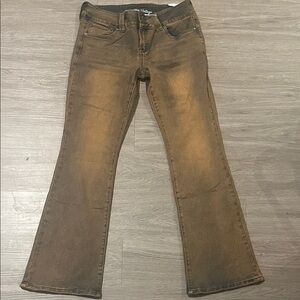 Fashion Nova Tan Flare Jeans